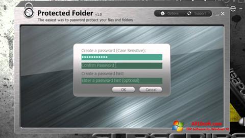 Ekrānuzņēmums Protected Folder Windows 10
