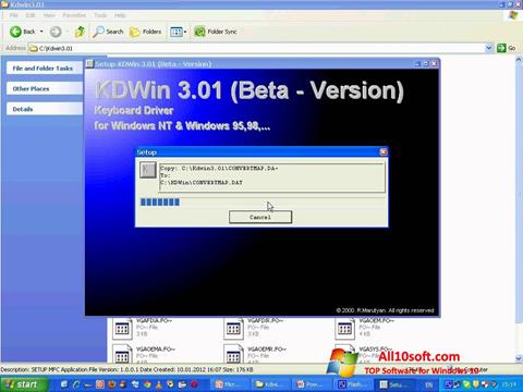 Ekrānuzņēmums KDWin Windows 10