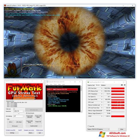 Ekrānuzņēmums FurMark Windows 10