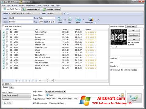 Ekrānuzņēmums Easy CD-DA Extractor Windows 10