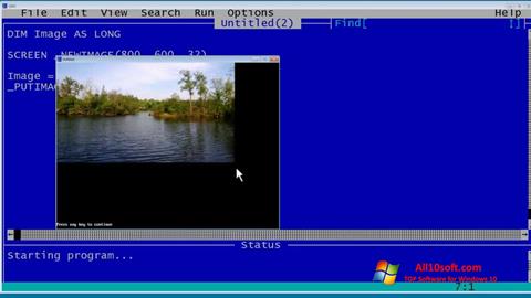 Ekrānuzņēmums QBasic Windows 10