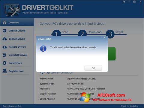 Ekrānuzņēmums Driver Toolkit Windows 10