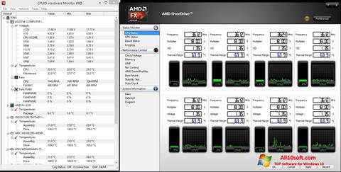 Ekrānuzņēmums AMD Overdrive Windows 10