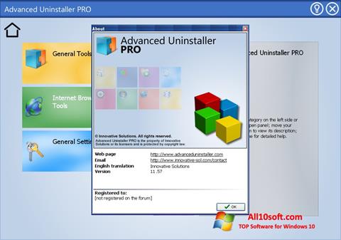 Ekrānuzņēmums Advanced Uninstaller PRO Windows 10
