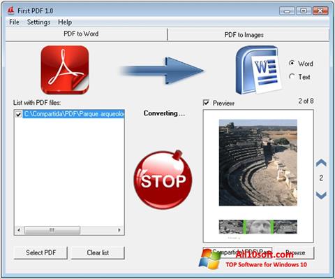 Ekrānuzņēmums First PDF Windows 10