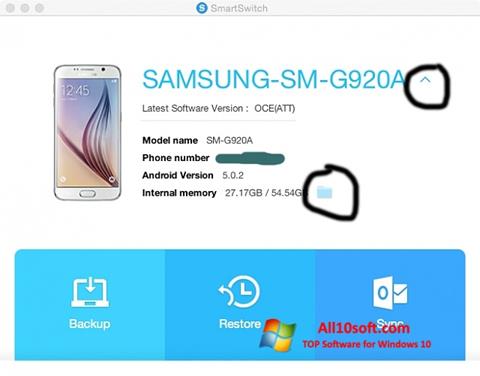 Ekrānuzņēmums Samsung Smart Switch Windows 10