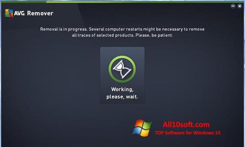 Ekrānuzņēmums AVG Remover Windows 10