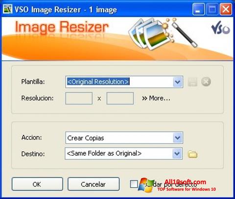 Ekrānuzņēmums VSO Image Resizer Windows 10
