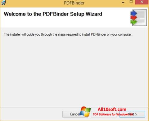 Ekrānuzņēmums PDFBinder Windows 10