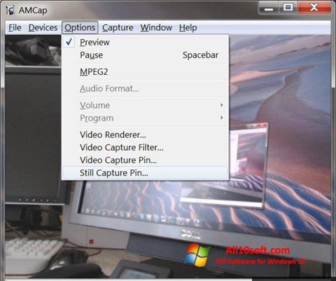 Ekrānuzņēmums AMCap Windows 10