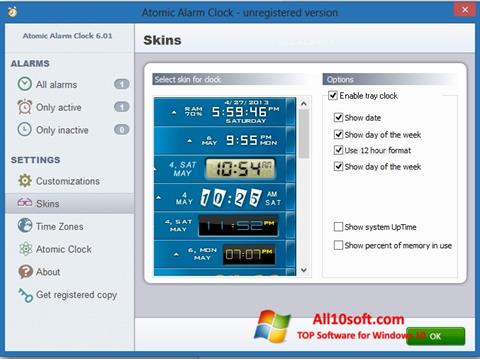 Ekrānuzņēmums Atomic Alarm Clock Windows 10