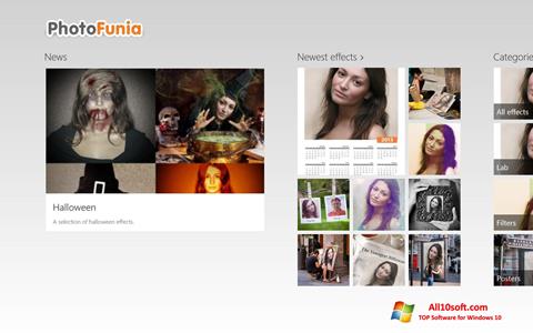 Ekrānuzņēmums PhotoFunia Windows 10