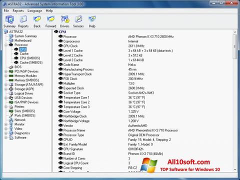 Ekrānuzņēmums ASTRA32 Windows 10