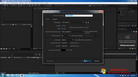 Ekrānuzņēmums Adobe After Effects CC Windows 10