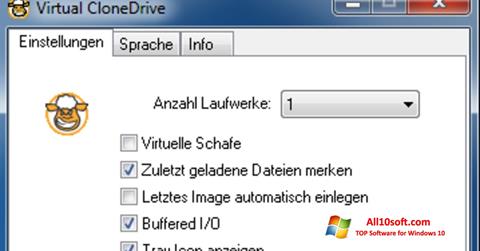 Ekrānuzņēmums Virtual CloneDrive Windows 10
