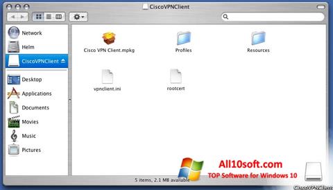 Ekrānuzņēmums Cisco VPN Client Windows 10