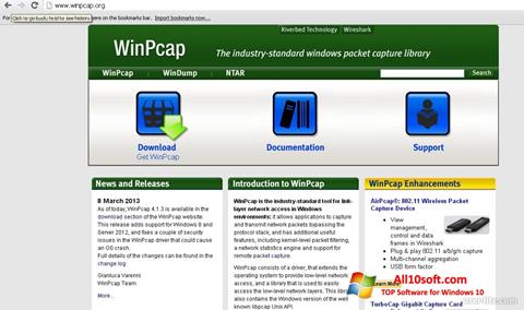Ekrānuzņēmums WinPcap Windows 10