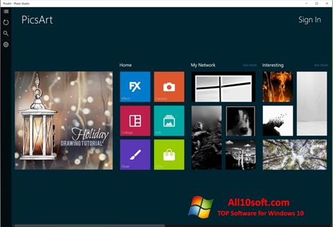 Ekrānuzņēmums PicsArt Windows 10