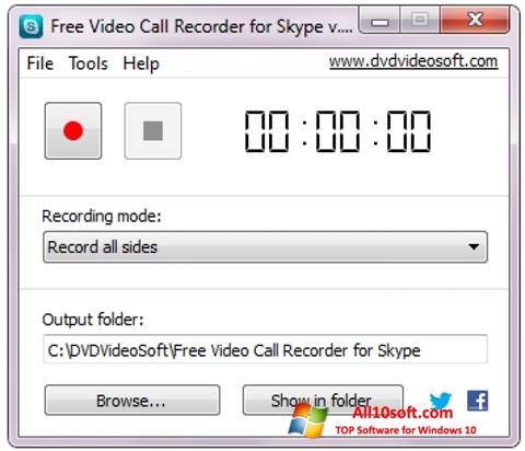 Ekrānuzņēmums Free Video Call Recorder for Skype Windows 10