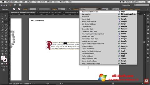 Ekrānuzņēmums Adobe Illustrator Windows 10