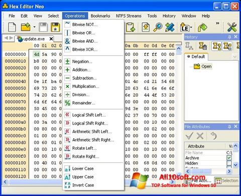 Ekrānuzņēmums Hex Editor Neo Windows 10