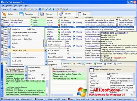 Ekrānuzņēmums AnVir Task Manager Windows 10
