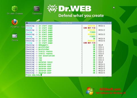 Ekrānuzņēmums Dr.Web LiveCD Windows 10