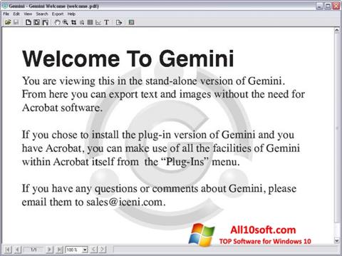 Ekrānuzņēmums Gemini Windows 10