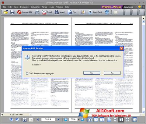 Ekrānuzņēmums Nuance PDF Reader Windows 10
