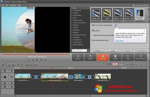 Ekrānuzņēmums Movavi Video Editor Windows 10