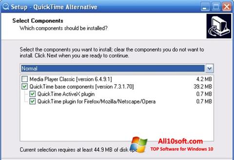 Ekrānuzņēmums QuickTime Alternative Windows 10