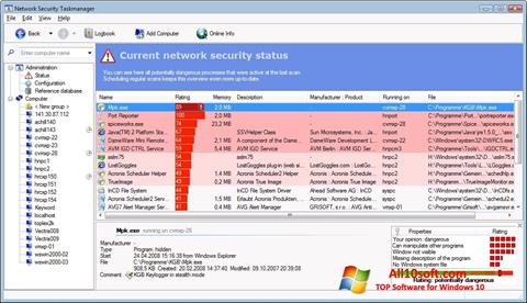 Ekrānuzņēmums Security Task Manager Windows 10
