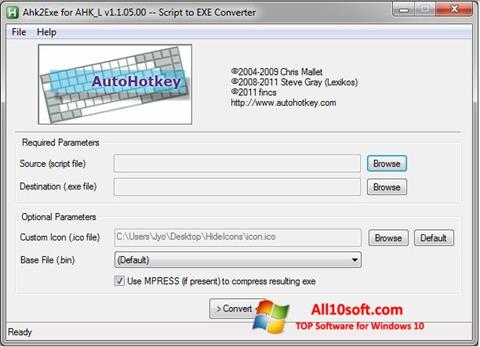 Ekrānuzņēmums AutoHotkey Windows 10