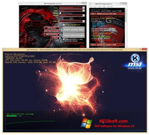 Ekrānuzņēmums MSI Kombustor Windows 10