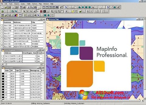 Ekrānuzņēmums MapInfo Professional Windows 10