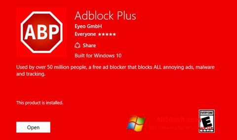 Ekrānuzņēmums Adblock Plus Windows 10