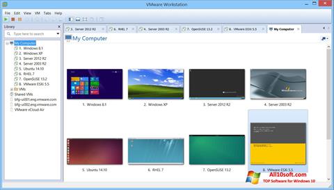 Ekrānuzņēmums VMware Workstation Windows 10