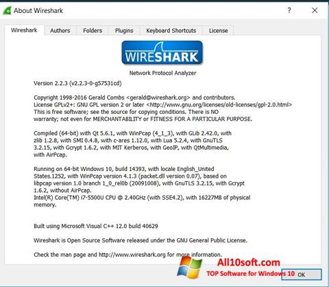 Ekrānuzņēmums Wireshark Windows 10
