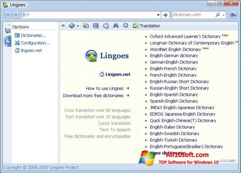 Ekrānuzņēmums Lingoes Windows 10
