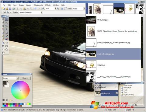 Ekrānuzņēmums Paint.NET Windows 10