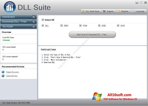 Ekrānuzņēmums DLL Suite Windows 10