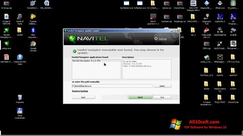 Ekrānuzņēmums Navitel Navigator Update Center Windows 10