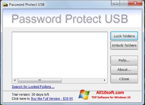 Ekrānuzņēmums Password Protect USB Windows 10